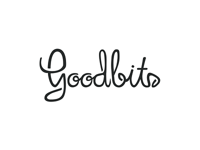 Goodbits black and white custom goodbits hand lettering lettering script type typography
