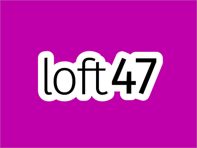 Loft47 Logo Diecut bubble diecut logo logos wordmark