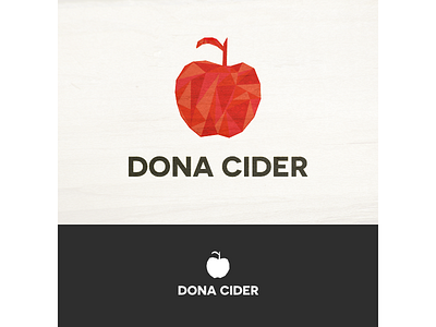 Branding for Dona Cider apple branding cider identity logo orange red triangles triangulate