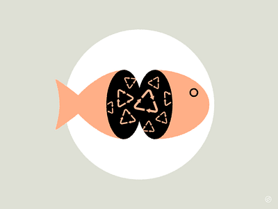 Consequence accent black conceptual environment fish geometric illustration inktober minimal plastic pollution shape simple vectober vector