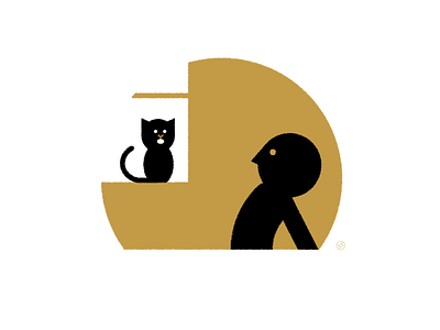 When My Cat Says "I'm Speaking" accent cat geometric illustration minimal shape simple vector