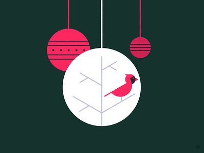 When Cardinals Appear... accent bird cardinal conceptual geometric illustration minimal ornaments red cadinal shape simple vector