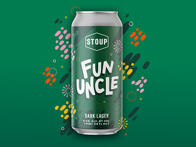 Fun Uncle Dark Lager beer beer label illustration packaging