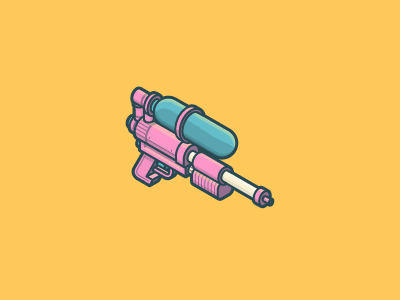 Super Soaked! isometric radical super soaker illustration animation