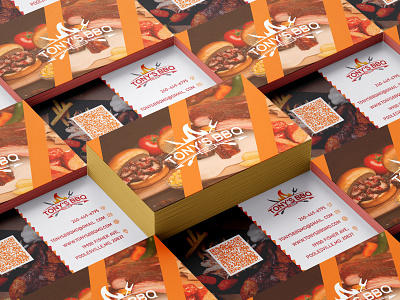 TONY'S BBQ adobe bbq branding businesscard cafe card creative design design designer food graphic design illustration logo minimal photoshop restaurant shop