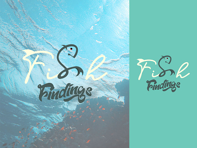 Fish Findings adobe branding creative design design designer fish fishing graphic design illustrator logo logo designer minimal modern ocean portfolio typo typography
