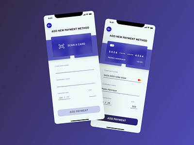 Add Credit Card - Daily UI app card concept credit card daily ui dailyui design glass glass card ui