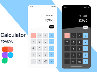Calculator calculator daily ui 004 dailyui figma mobile uiux