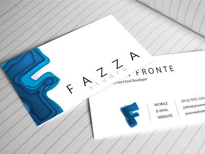 Business card FAZZA branding graphic design