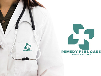Remedy hospital logo design app branding design icon illustration logo typography