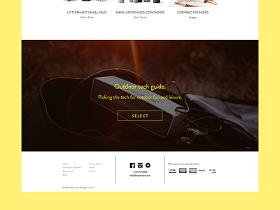 Httpstr Homepage Footer ecommerce flat footer hero homepage layout light theme responsive simple slider web