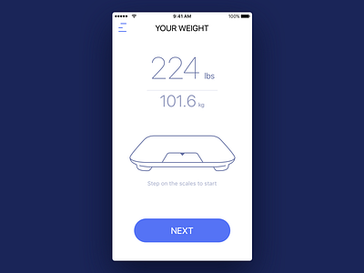 Week #3 (15) — BodyWeight ios iphone app light theme minimalistic scales simple workouts