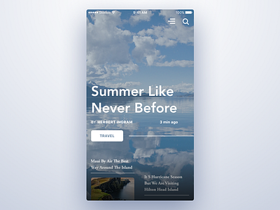 Week #4 (22) — ArticlePreview flat ios app iphone light theme mass media minimalistic news app simple