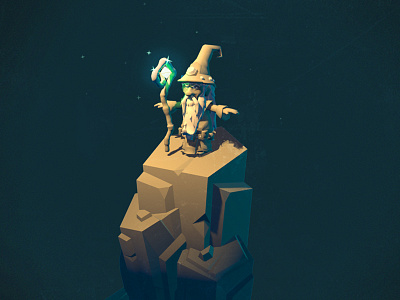 Wizard (freelance work) 3d background character freelance work lighting modelling wizard