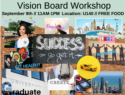 Vision Board Flyer 2019 academic colorful graphic design vision