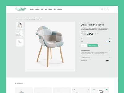 Product Detail Page design ecommerce figma furniture furniture web minimal product product page ui web design woocommerce wordpress