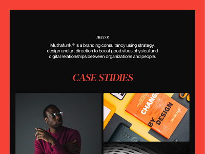 Agency Home - About, Case Studies about agency case studies home page minimal porfolio redesign web design