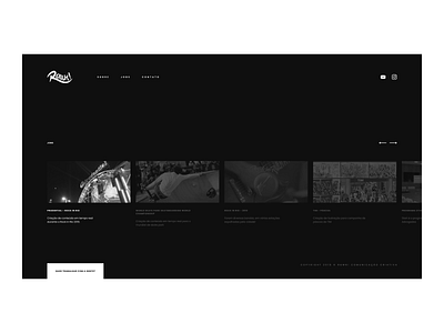 Portfolio Page - Video Production Web Site black white dark ui figma portfolio design portfolio page portfolio site ui video production web design