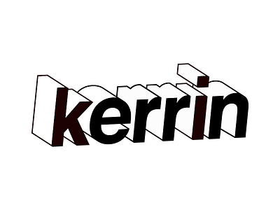 Personal Logo Rebrand 3d kerrin logo minimal