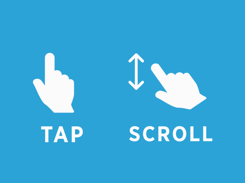 Tap and Scroll Gestures ae gesture hand interaction kiosk motion scroll tap