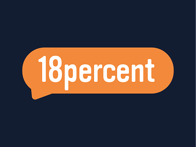 Logo for 18percent 18percent logo mental health speech bubble text bubble
