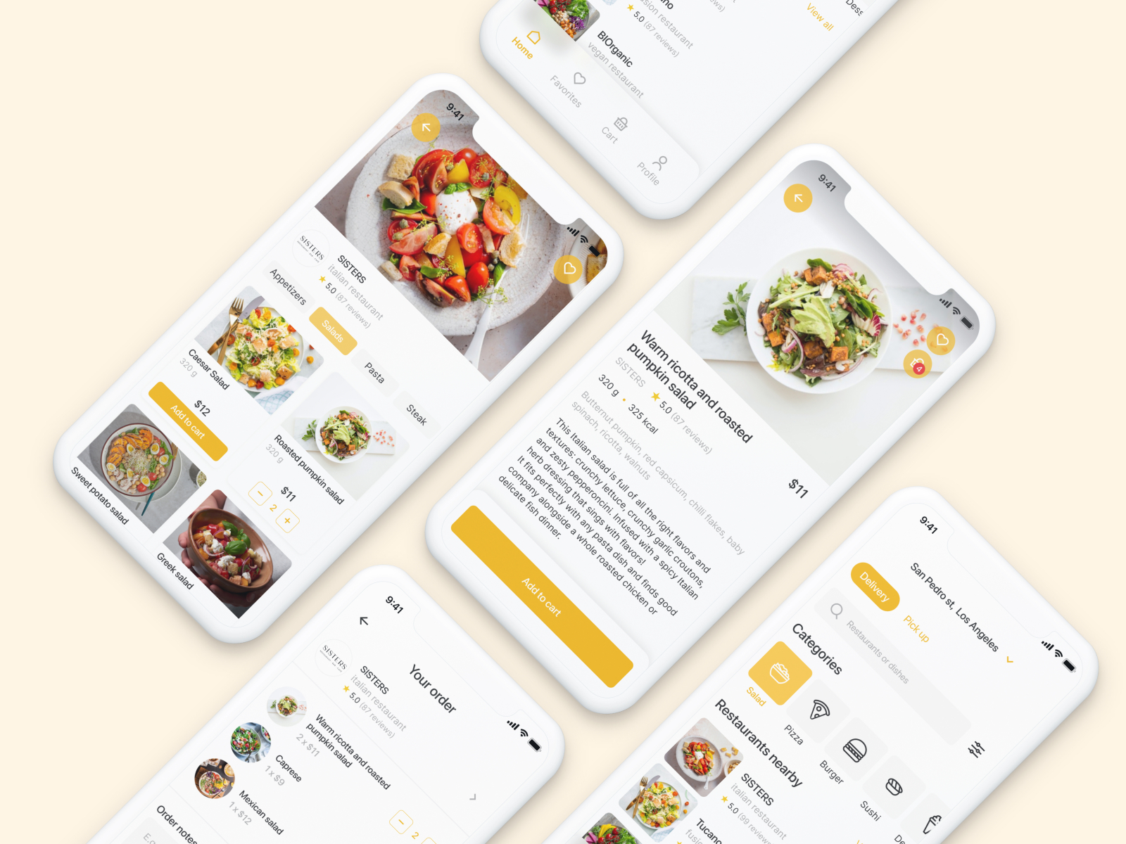 Food Delivery App by Anna Mostovaya on Dribbble