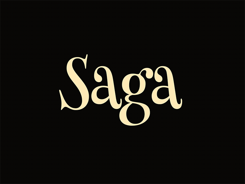 Saga Storytelling animation app brand brand design glitch graphic identity logo logotype typogaphy visual design