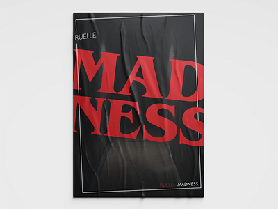 MADNESS bold color colors complex concept dark graphicdesign indesign madness modern moody poster recreation red scary simple text typogaphy ux