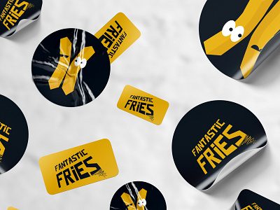 Fantastic Fries branding fastfood fries graphicdesign illustration logo typography visual identity