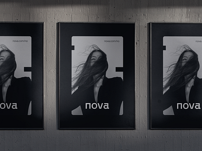 Nova black and white brand identity branding clothing fashion fashion brand logo logotype nordic nordic noir typography