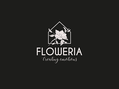 Floweria design icon logo minimal vector