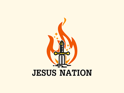 Jesus Nation design icon illustration logo vector