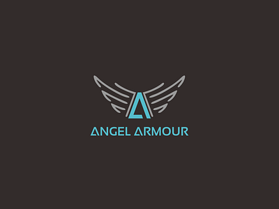 angel armour design icon logo minimal vector