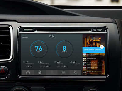 Daily UI #18 - Car Interface auto car car interface daily ui dashboard display unit hud interface