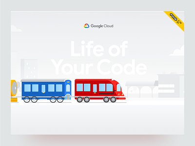 Life of Your Code - Google Cloud Showcase code engines fwa google cloud illustrations motion graphic site of the day trains ui design ux design web design websites