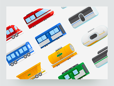 Life of Your Code (Google Cloud) - Train Cart Illustrations code engines google cloud illustrations motion graphic train carts trains ui design ux design web design websites