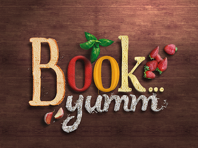Foodie Start-up b book brand cook food logo symbol texture
