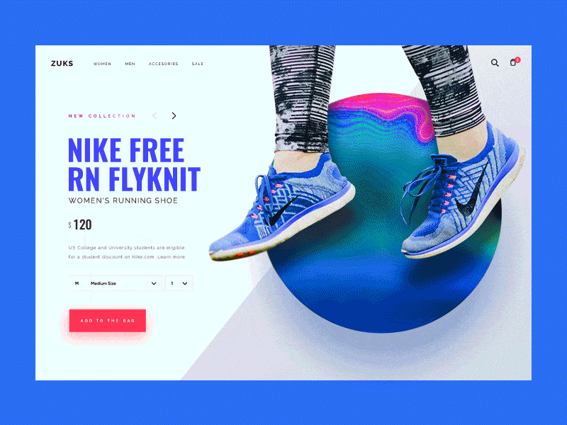 Product Concept animation app ecommerce interaction interactive landing nike parallax product page responsive shoes
