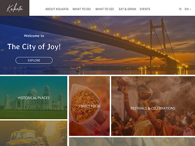 Kolkata Landing Page designchallenge landingpage weeklywarmup