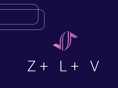 Z l v logo app branding flat logo minimal vector