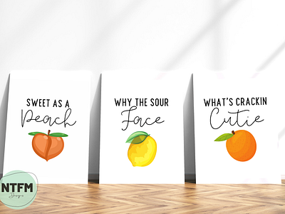 Kitchen Quirks canva design fruit kitchen pun sassy