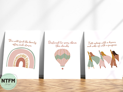 Raise a Heroine design feminism nursery pastel