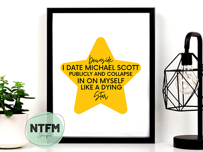 Collapse in on Myself artwork canva humorous jan michael scott quote design the office