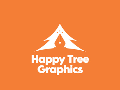 Happy Tree Graphics bobross branding design freelance graphicdesign graphics happy logo logo design logotype logotypes minimal tree