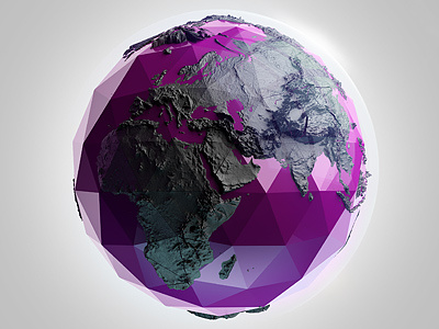 pink earth 3d earth globe pink render