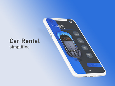 Car Rental App app app concept apple bugatti car design mobile redesign rental rental car ui