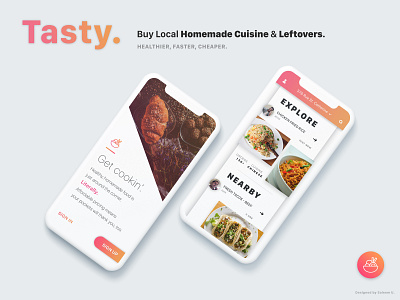 Tasty — Local Leftovers & Homemade Food app design design app ubereats ui ui mobile