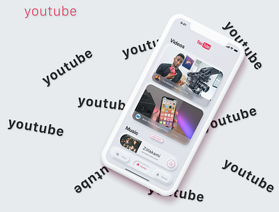 YouTube App: Redesigned app mobile neomorphism redesign ui youtube