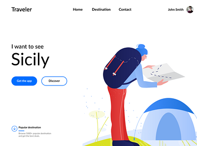 Travel website design concept animation app branding design graphic design illustration minimal ui ux website