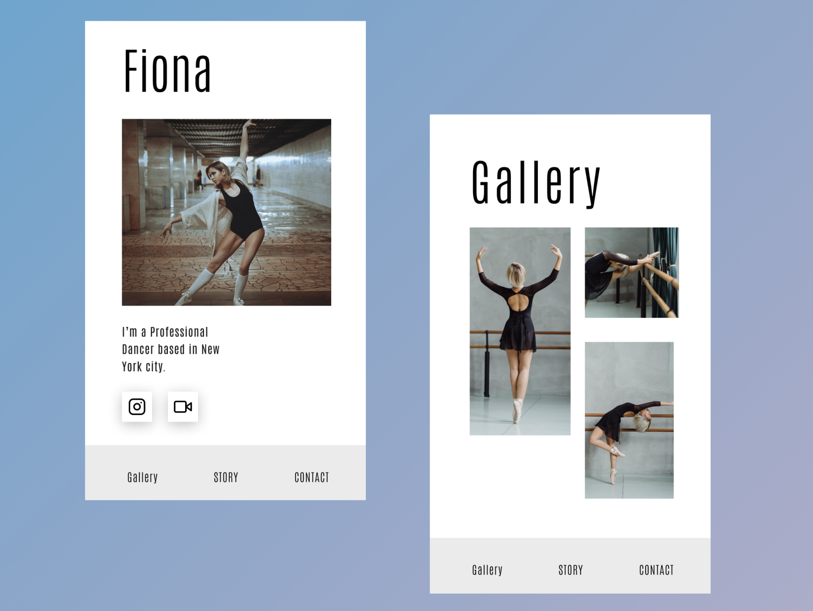 Dancer Portfolio Ui Design Concept By Uiuxcreative On Dribbble